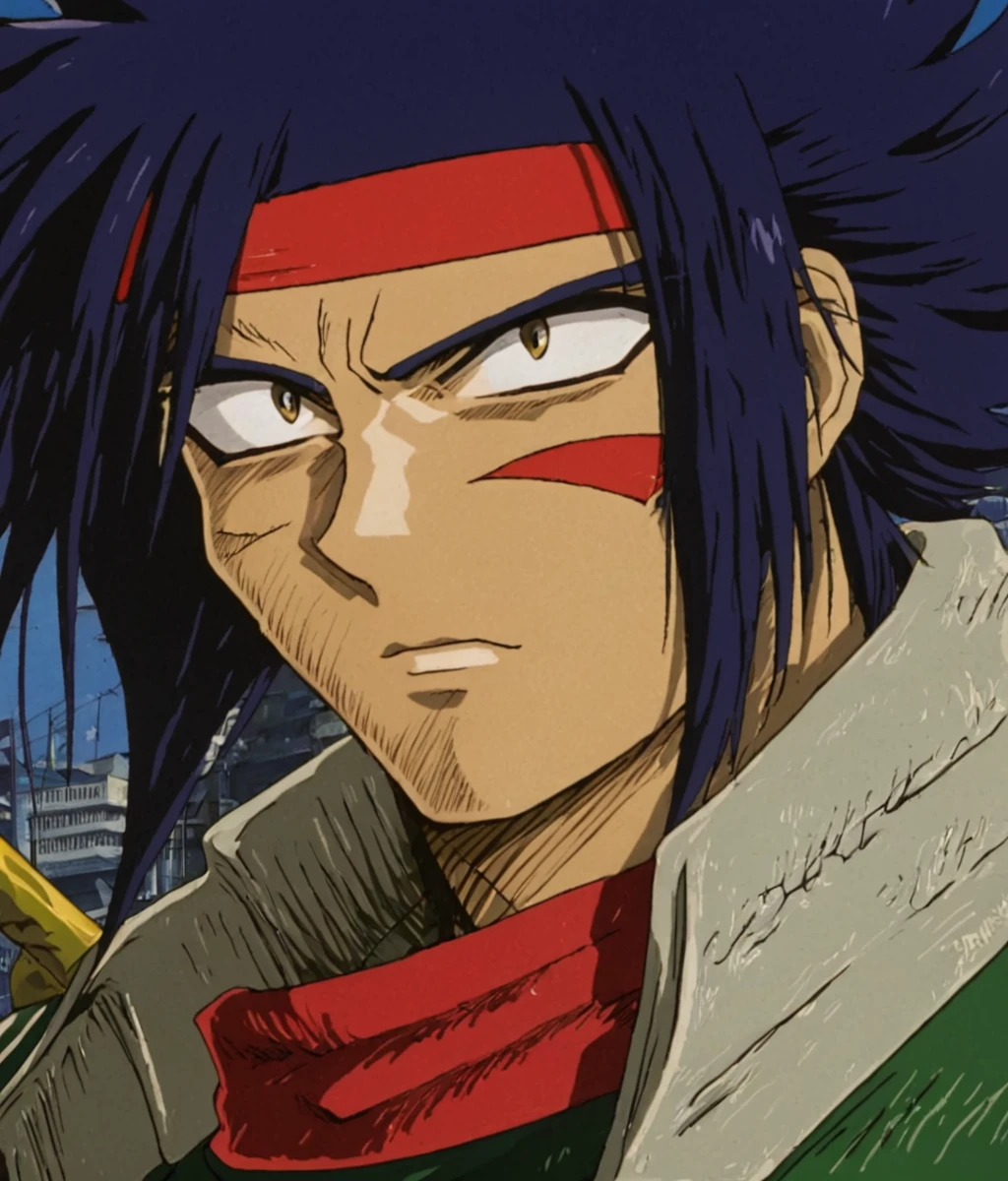 <lora:Domon_Kasshu_from_Mobile_Fighter_G_Gundam:1> domon kasshu, anime style, male,
hd, high resolution, 4k, 8k, masterpiece