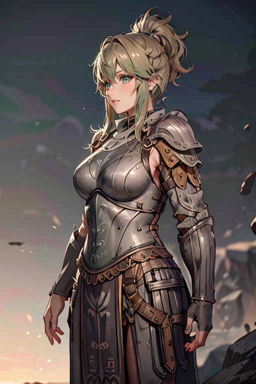 <lora:HXarmour_076:0.8>,mountain,confident stance,, hxarmour,1girl,(light green armour:1.3),, ultra-detailed,extremely delicate and beautiful,(by exquisite colors block),masterpiece,best quality,unreal engine 5 rendering,movie light,movie lens,movie special effects,detailed details,HDR,UHD,8K,CG wallpaper,