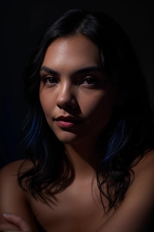 DEN_emily_kaye,
(headshot:1.2) portrait on a (plain dark background:1.2), (headshot:1.2), (face focus:1.1), intricate (beautiful eyes:1.2), (wide open eyes:1.1), Big eyes, clean photo, lighting from behind, (Red lighting from the left:1.3), (Blue lighting from the right:1.3),
bokeh, f1.4, 40mm, photorealistic, raw, 8k, textured skin, skin pores, intricate details <lora:epi_noiseoffset2:1>, epiCRealism