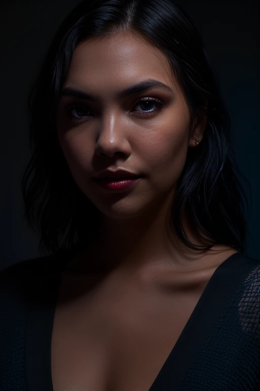 DEN_emily_kaye,
(headshot:1.2) portrait on a (plain dark background:1.2), (headshot:1.2), (face focus:1.1), intricate (beautiful eyes:1.2), (wide open eyes:1.1), Big eyes, clean photo, lighting from behind, (Red lighting from the left:1.3), (Blue lighting from the right:1.3),
bokeh, f1.4, 40mm, photorealistic, raw, 8k, textured skin, skin pores, intricate details <lora:epi_noiseoffset2:1>, epiCRealism