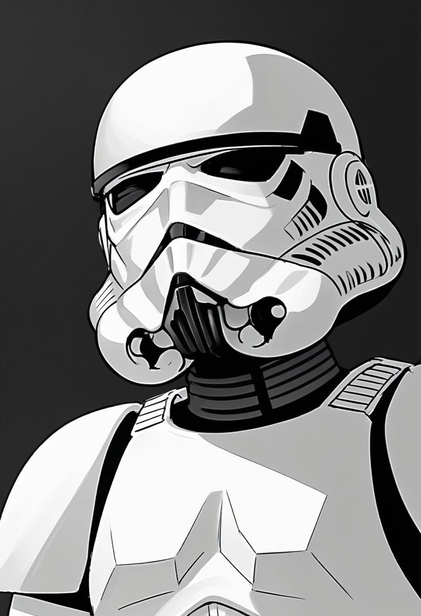 score_9, score_8_up, 
1boy, stormtrooper, armor, helmet, upper body, monochrome, greyscale, gesugao, sketch, black background <lora:StormtrooperXL:1>