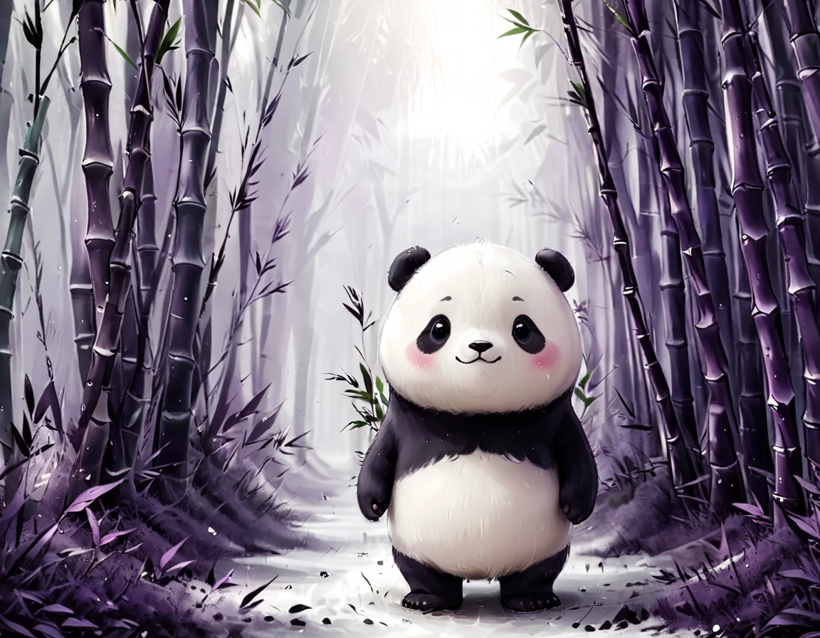 Purple Theme, *snoo*, panda, plants, bamboo forest