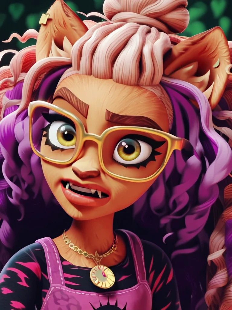 score_9, score_8_up, score_7_up, score_6_up, score_5_up, score_4_up, Clawdeen_PonyXL, body fur, kirigumi, yellow-framed eyewear, <lora:Clawdeen-v1:0.8>