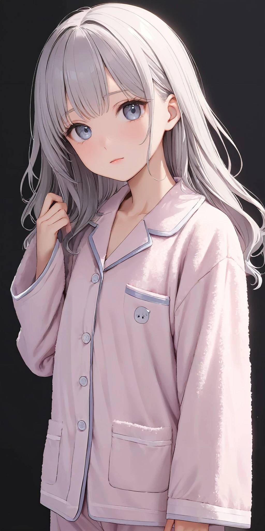 masterpiece,ultra-detailed,best quality,8K,illustration,simple background,cute face,clean skin ,shiny hair,girl,ultra-detailed-eyes, <lora:add-detail-xl:1>, <lora:pajamas_XL_V2.0:1.3> jyojifuku, pajamas,wool