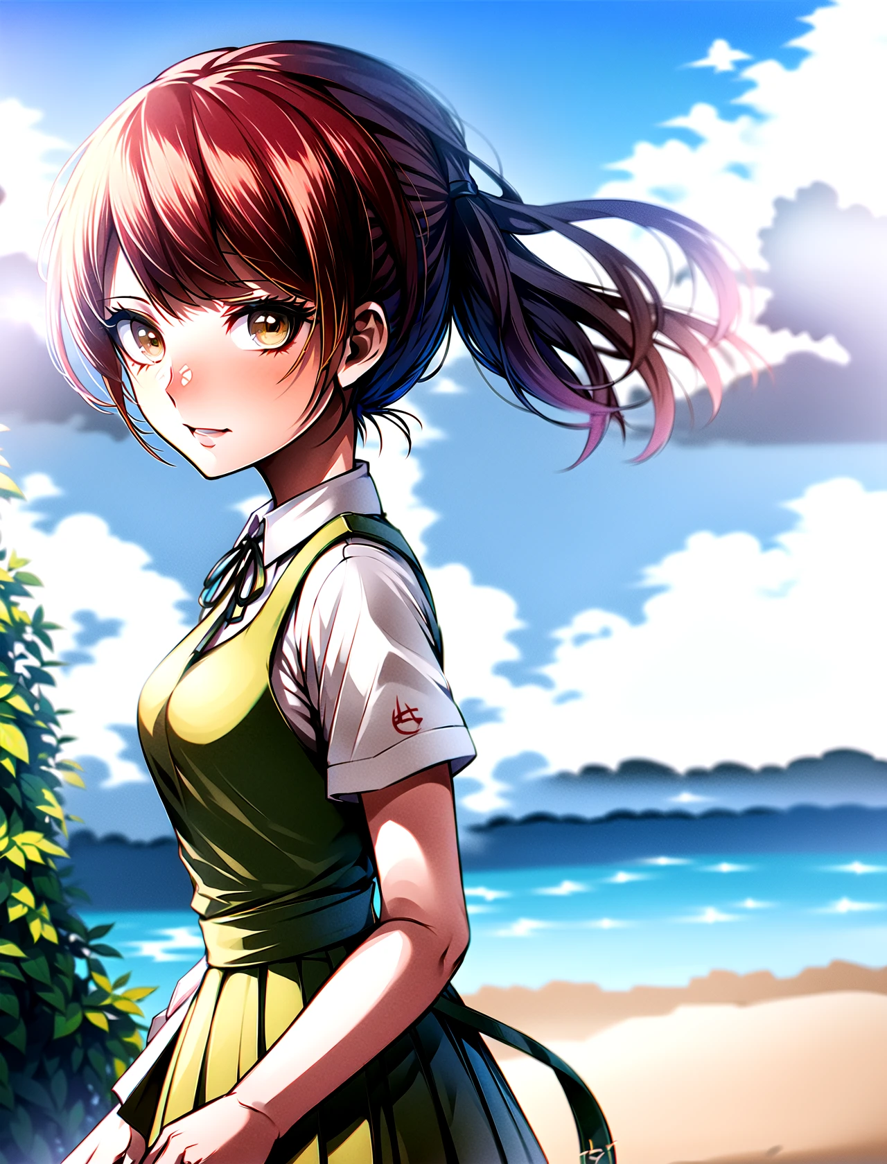 mahiru koizumi , solo, standing, outside, sunny  <lora:mahiru:1>