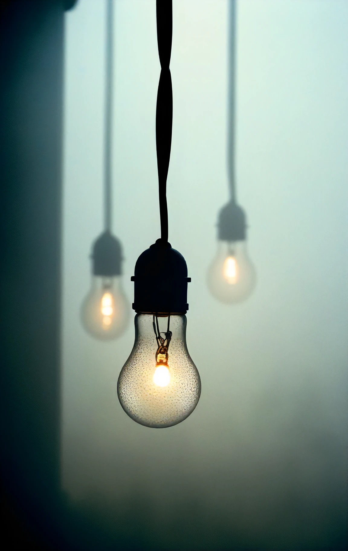cinematic shadow, silhouette, standing, fog, gray skies, cinematic lighting, (light bulb, hanging, light particles:1.2), horizon, water drop, epic, depth of field, film grain,
<lora:SDXLHighDetail_v5:0.3>