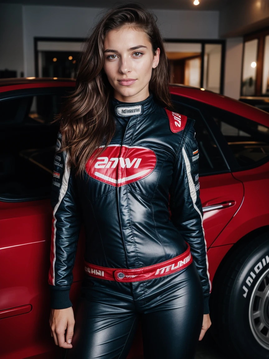 RAW photo, tv_OF_Mix , magazine ready pose, flirting with the camera,
BREAK
, wearing a full race-car driver suit, standing next to a race-car, winking expression,
BREAK
<lora:add_detail:0.5>, (((Ultra-HD-details, Ultra-HD-detailed, Ultra-HD-realistic, Ultra-HD-photo-same-realistic-quality-details))), 8k uhd, dslr, soft lighting, high quality, film grain, Fujifilm XT3