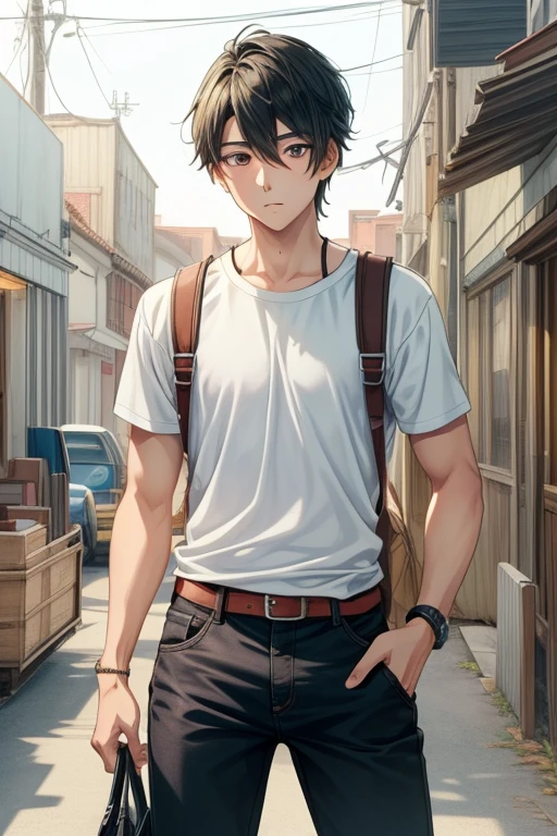 (((best quality, masterpiece, ultra-detailed))),((Japanese anime style, perfect anime quality, extremely detailed CG)),1boy,slim Asian boy,27-years-old male,solo,male focus,detailed eyes,solid_eyes,<lora:pcm_sd15_normalcfg_16step:1>,<lora:add_detail 3:0.5>,random casual outfit,