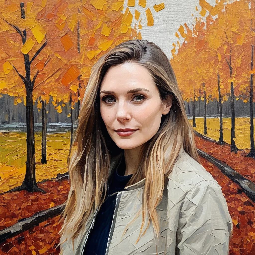 (Abstract) sketch of a woman in the fall season, oil on canvas, elixolsen, <lora:eliolsen_juggerX_xl_8_standard_wocap_merger_lastmodel_120_04_06-elixolsen:1>