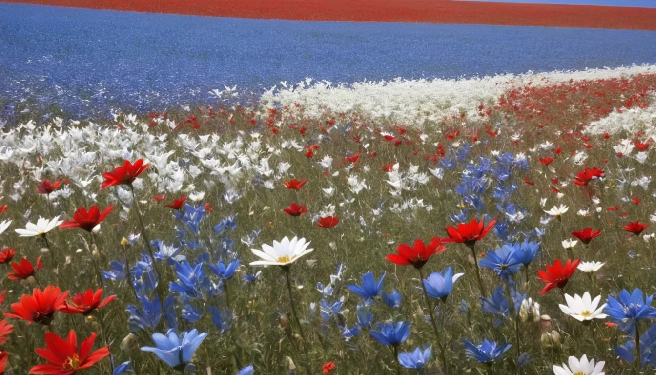 embedding:frenchcolors field of flowers