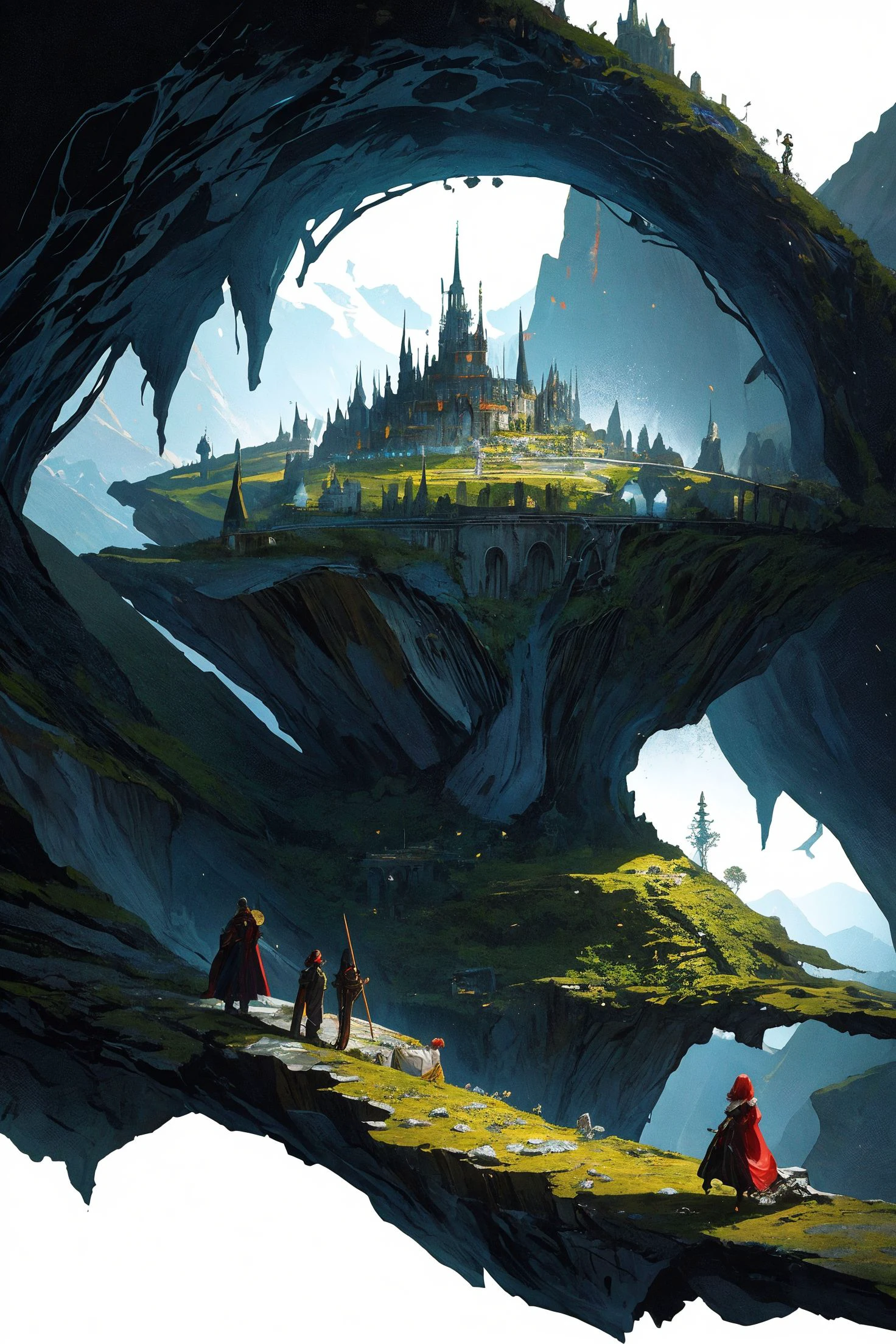 (designed by Anato Finnstark:1.1),Painting,Portrait,lovely Cosplay Photograph,behance,landscape of a Plain (Cliff:1.3) and Wizard's secret garden,Summer,Conceptual art,surrealism,futuristic landscapes,digital manipulation,cosmic themes,back-light,still,Fujicolor Fujichrome Velvia 100,F/14,Monochrome,close-up,concept art,luxurious,confident,theatrical,sharp focus,striking,unique,