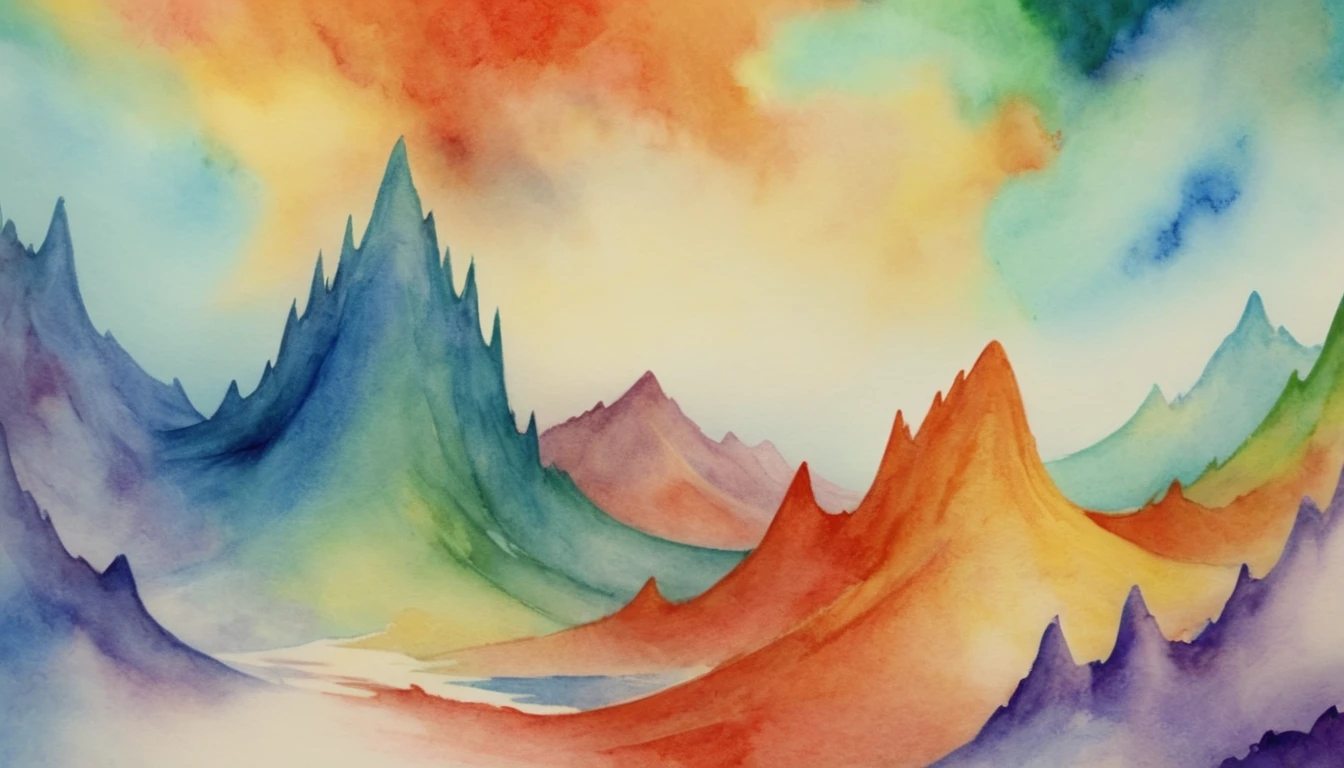embedding:pridecolors fantasy art in watercolors