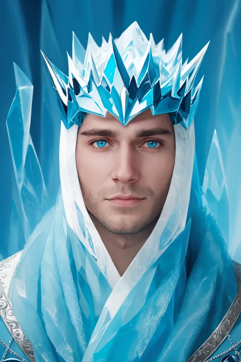 photo of h3nr4 a man, ice king, ice castle, magic, aesthetic,  detailed face,  detailed eyes,  masterpiece,  high_res, perfect face, perfect picture, detailed eyes, sharp focus, (looking at viewer:1.2), detailed, high quality,  <lora:Henry_Cavill_sd15_trigger_h3nr4:.7>