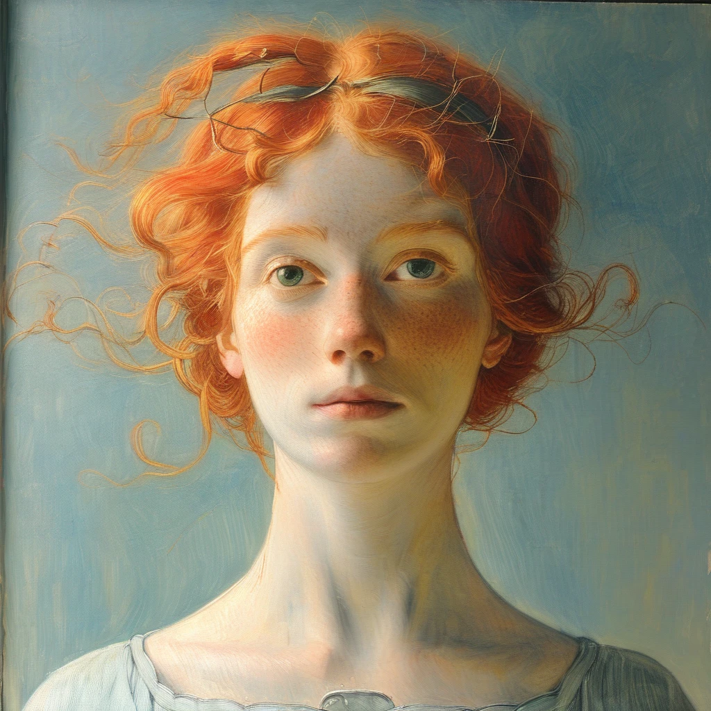 a woman with red hair daiton