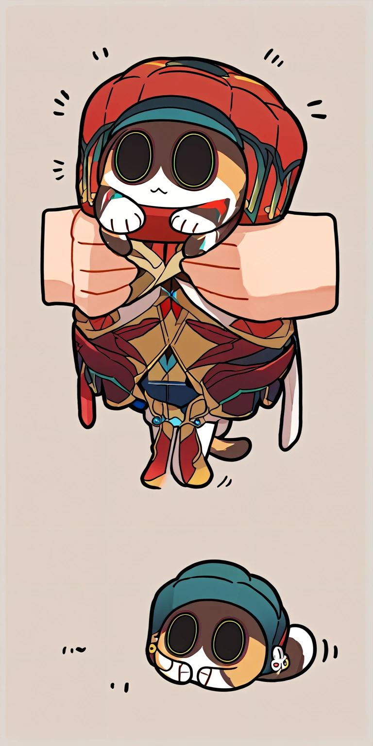 score_9, score_8_up, score_7_up, BREAK
hcrpick, animal, no humans, chibi, IncrsXLLCM, full body, chibi, holding animal <lora:HSRCritterPick(hcrpick) DoRA PDXL15 t2 long:1> <lora:LongCatMeme_XLPD:1>