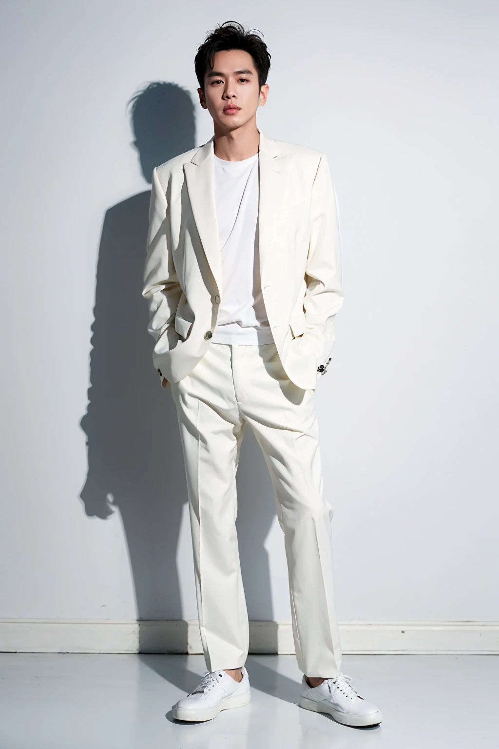 <lora:more_details:0.3>,<lora:GoodHands-beta2:1>,masterpiece,best quality,1man,25 years- old,full body,wearing long-sleeve white shirt and tie,muscular rand black suit,glasses,drinking coffee,soft lighting,8k uhd,dslr,film grain,Fujifilm XT3 photorealistic painting art by midjourney and greg rutkowski,