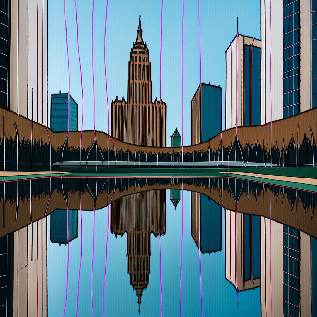 cityscape, water, reflection