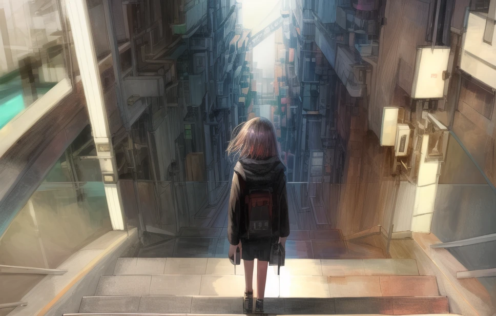 1 girl,highres,<lora:lofi85:1>,artbook,cityscape,masterpiece,best quality,<lora:more_details:1>,