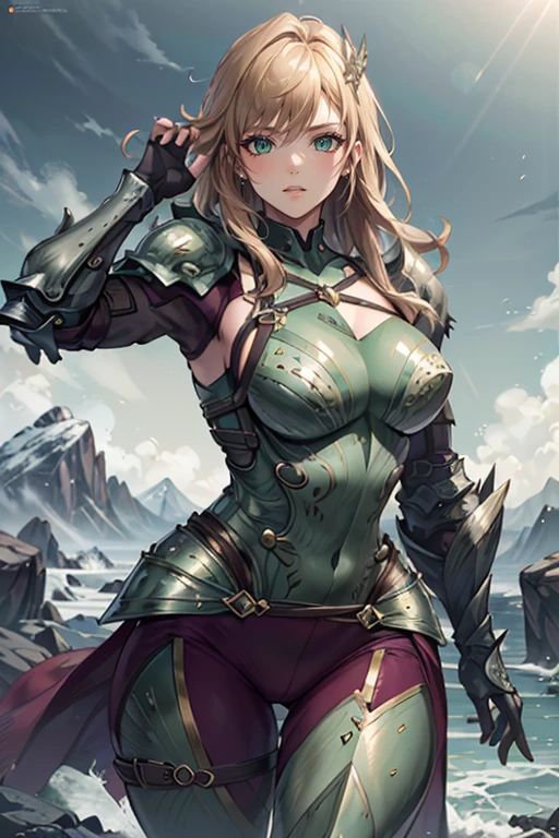 <lora:HXarmour_078:0.8>,mountain,Action pose,, hxarmour,1girl,(light green armour:1.3),, ultra-detailed,extremely delicate and beautiful,(by exquisite colors block),masterpiece,best quality,unreal engine 5 rendering,movie light,movie lens,movie special effects,detailed details,HDR,UHD,8K,CG wallpaper,