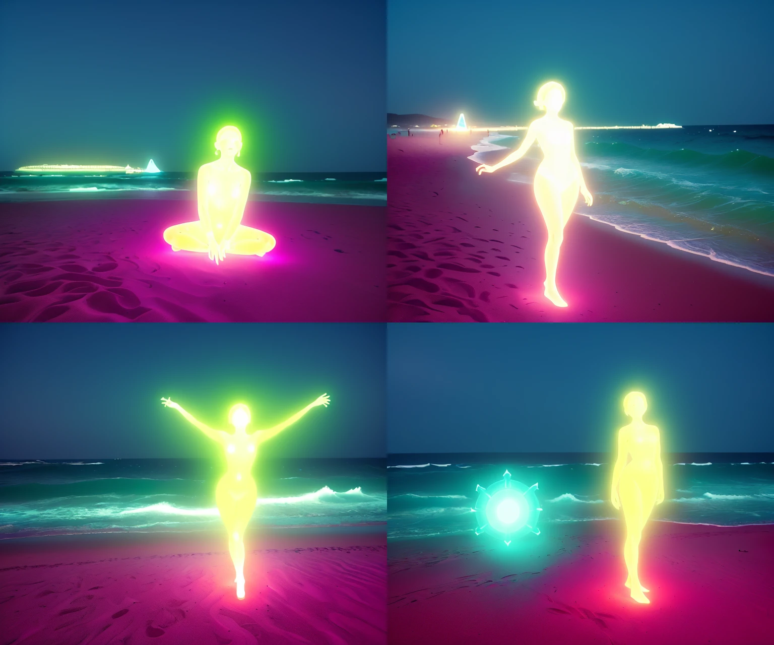 RadientLuminara - Beings and Objects of Light, Glowing subjects, Vivid lightshift