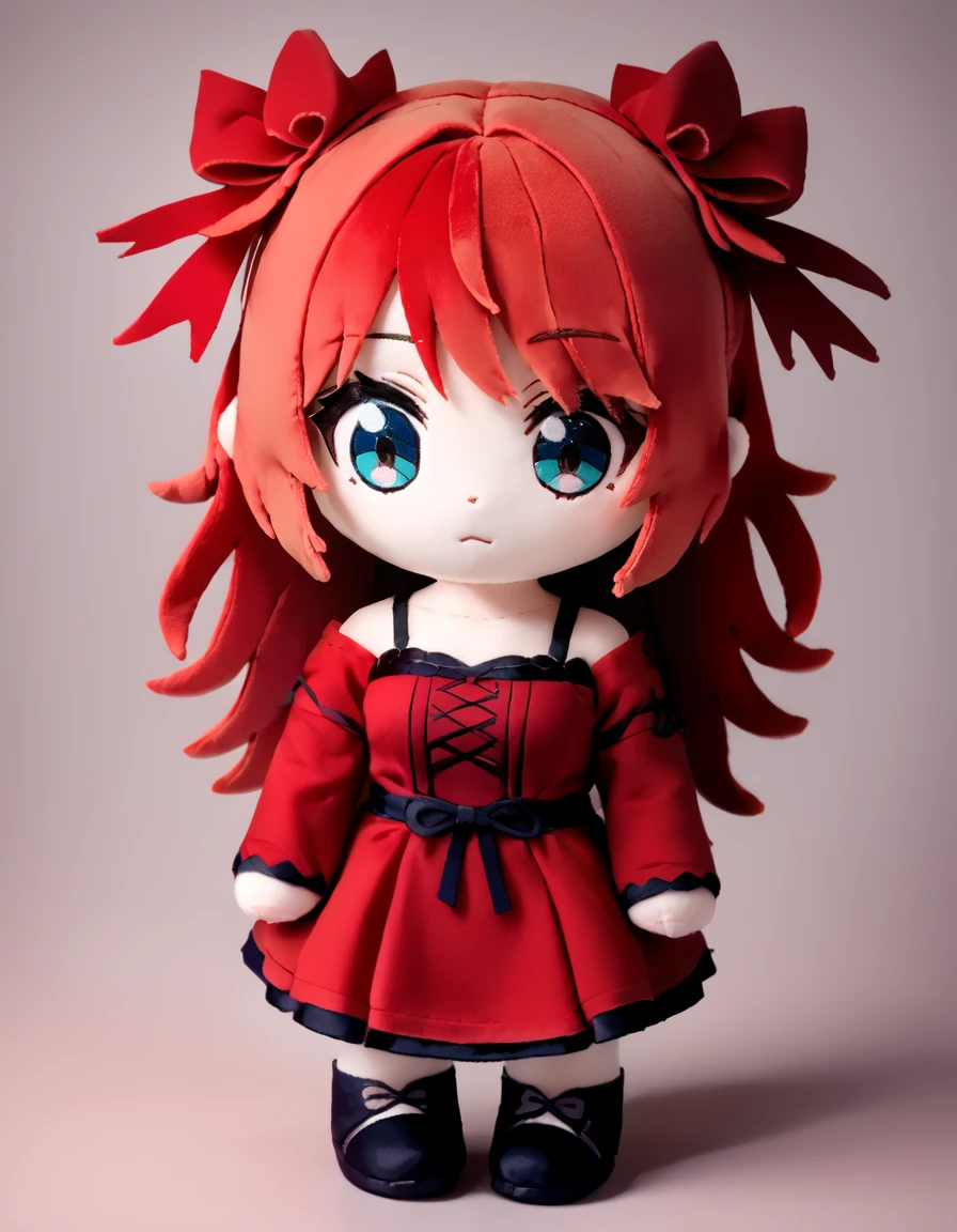 score_9, score_8_up, score_7_up, 
source_anime,
ebfn4t,red dress,
solo,(:d, >:<),
((chibi, cute)),eye visible through hair,
 <lora:woafu_plushify_pony:0.6> plushify, character stuffed toy, chibi
 <lora:ebf_natalie:0.9>