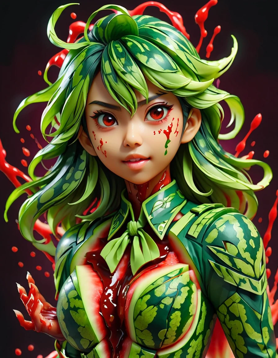 ral-wtrmln, Impasto, Anime, Color splash of a tiny Indonesian (Female Chauffeur of Blood:1.1) , the Female is Playful and Nonchalant, inside of a Men,ion, self-portraits, realistic depictions of superheroes and fantasy characters, bold and gestural brushwork, anime key visual, science fiction, <lora:ral-wtrmln-sdxl:0.7>, highly color focused, vivid colors, luxury, extremely rich detail