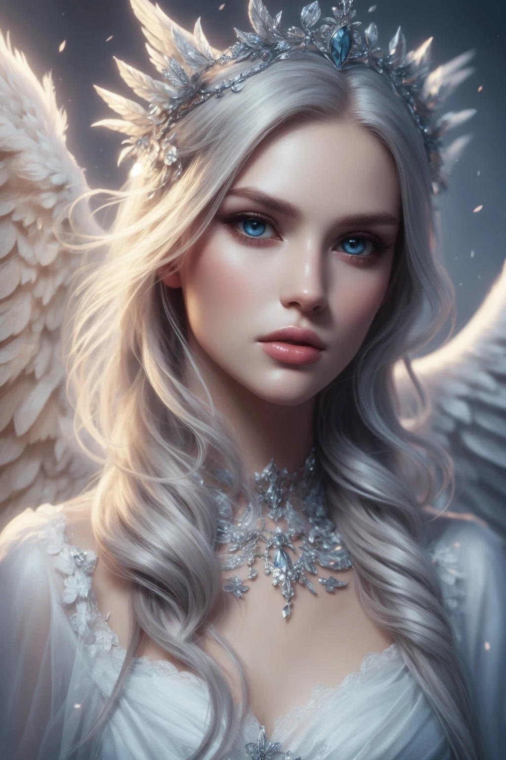 beautiful fantasy angel, portrait, F4NT4SY