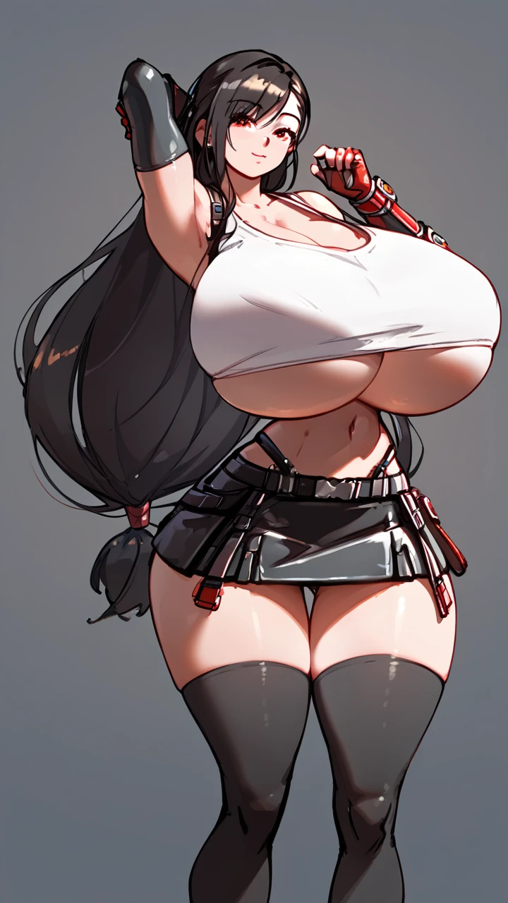 score_9,score_8_up,score_7_up,source_anime,source_furry,  <lora:N647XL:1>, female, 1girl, solo, busty, curvy, gigantic breasts, wide hips, tifa lockhart ( final fantasy ), sexy pose, posing, cute