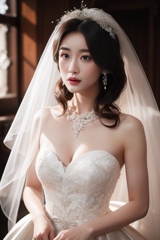 ltra-detailed,highly detailed,best quality,masterpiece,illustration,realistic,photorealistic,
qqhunsha, 1girl, solo, upper body, wedding dress, 
<lora:qqhunsha_v1_04:0.7>