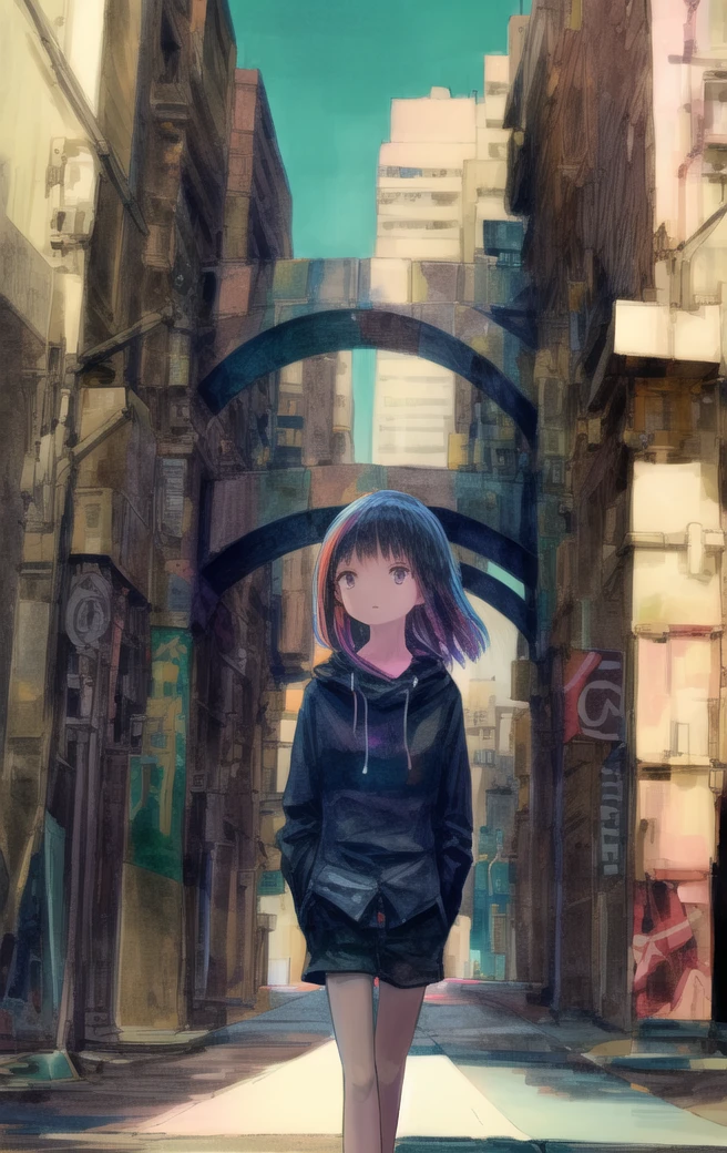 lofi,1 girl,highres,<lora:lofi85:1>,cityscape,masterpiece,best quality,<lora:more_details:1>,