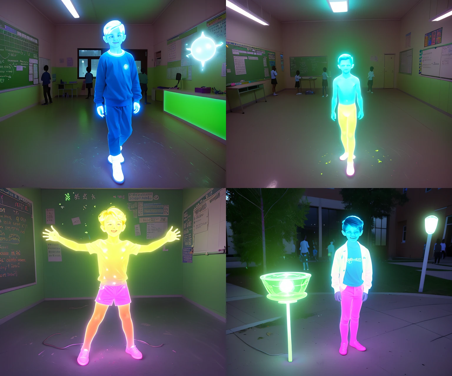 RadientLuminara - Beings and Objects of Light, Glowing subjects, Vivid lightshift