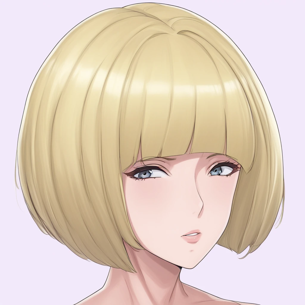 blonde bob cut,