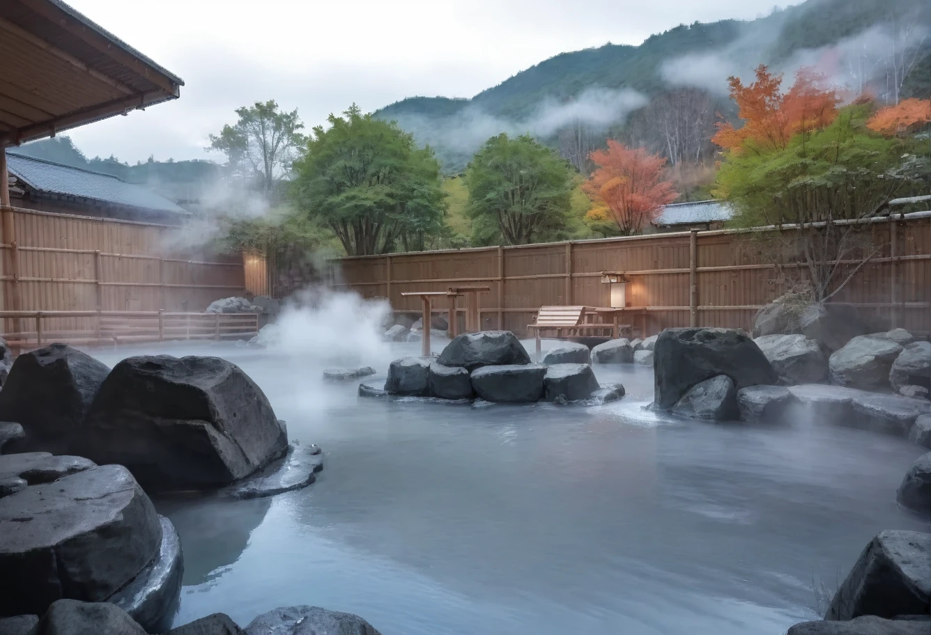 score_9,score_8_up,score_7_up,8k,hd,,ruanyi0653,onsen,fence,rock,water,fog,<lora:0653 Open-air hot spring_pony:1>