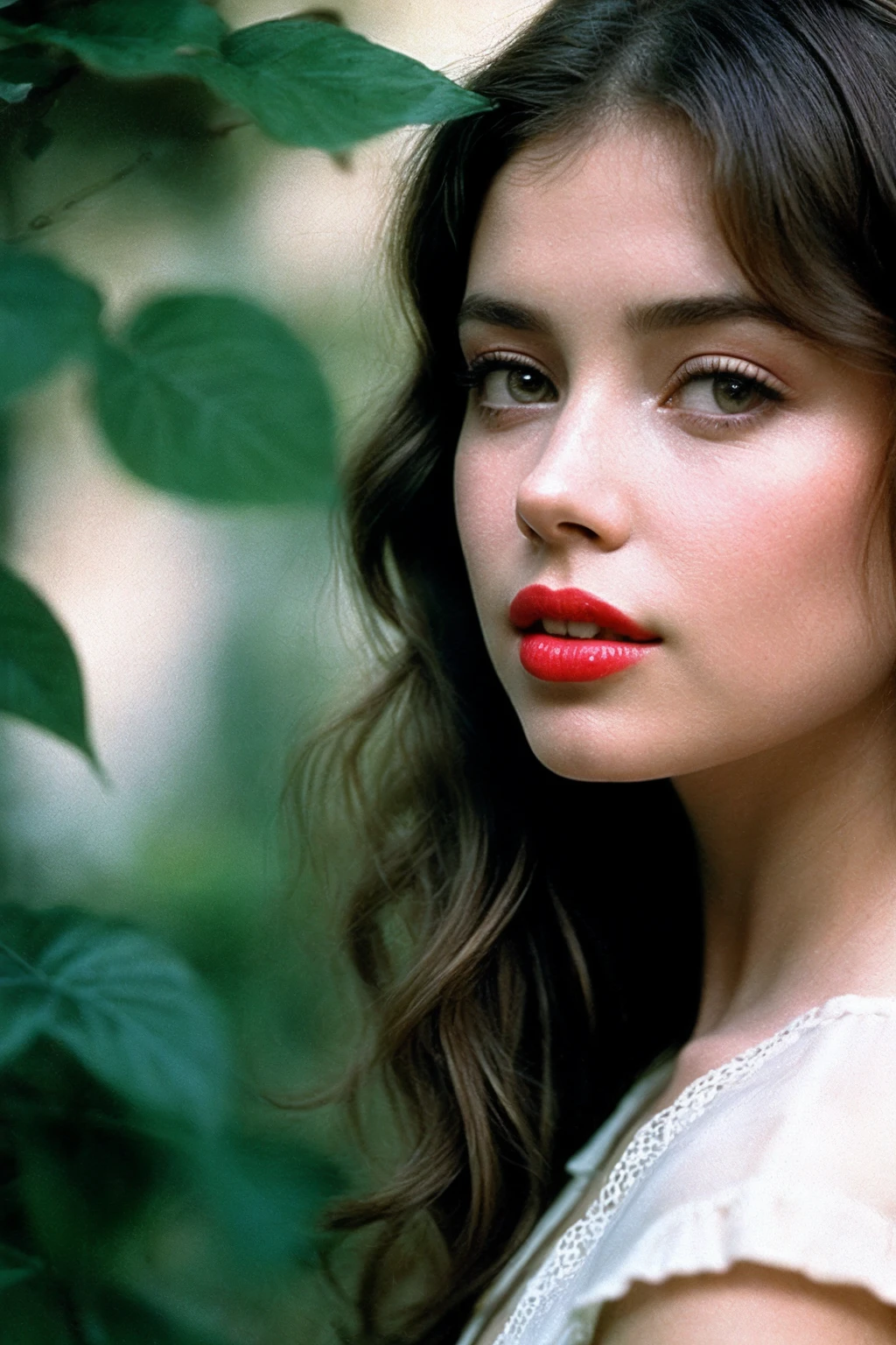 JaneM_SoloTI_v1,
(modern photo, A white lace dress, paired with pink high heels, for a sweet and feminine look:1.1), closeup portrait, 85mm, (analog, cinematic, film grain, hazy atmosphere:1.3), ((A garden in the afternoon, with sunlight shining through the leaves:1.2)), detailed eyes, (painted lips), (seductive), (cinematic shot:1.3),
<lora:add_detail:0.6>