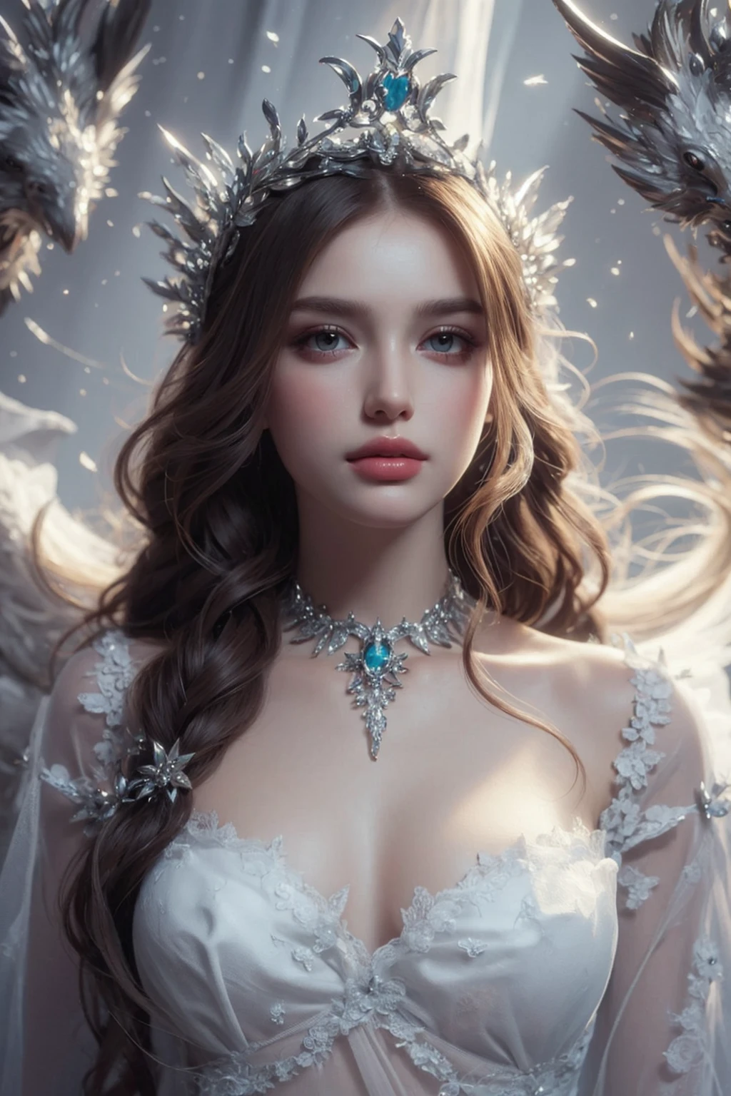 beautiful fantasy angel, portrait, F4NT4SY