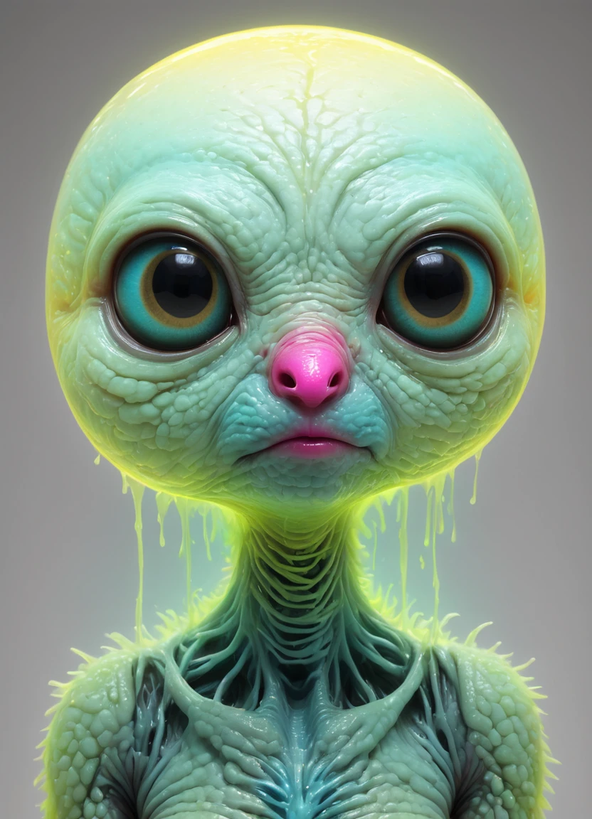 Ombre color scheme of neon yellow, neon blue, neon pink, neon green, neon orange, <lora:TheWeirdies_epoch_10:0.8> TheWeirdies
