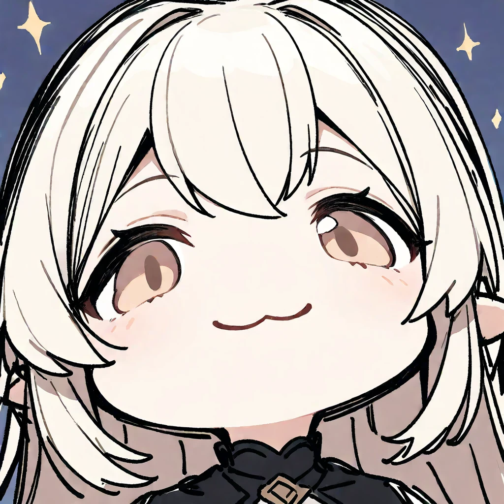 Highly detailed, High Quality, Masterpiece, beautiful, IncrsAnyasHehFaceMeme, grin, <lora:AnyasHehFaceMeme:1>, moderniadef, shoulder pads, bodysuit, <lora:Char_NIKKE_Modernia:0.9>, chibi, <lora:Style_DarkCabalChibi:1.2>