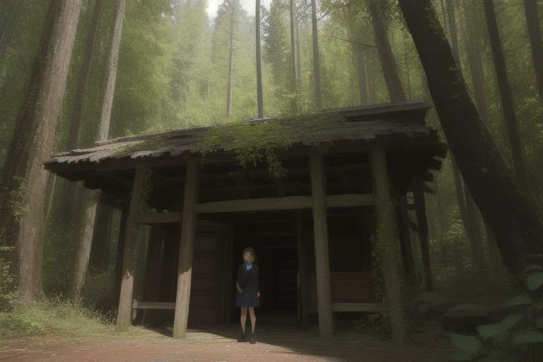 A masterpiece, in-depth analysis of the structure, picture of the girl in forest