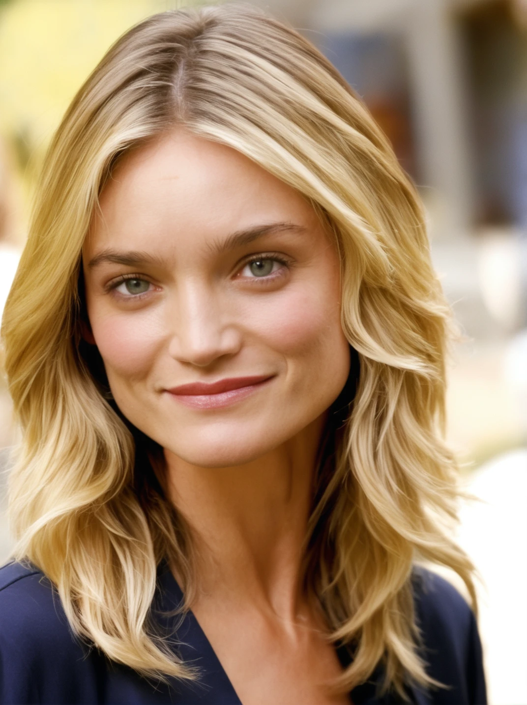 A full length portrait photo of a 25y old C4M3R0ND14Z wearing a black dress smiling. [open mouth], detailed teeth. depth of field. female focus. bokeh:1.4. (8k, RAW photo, best quality, masterpiece:1.2), (realistic, photorealistic:1.37), best quality, hyper detailed, highres