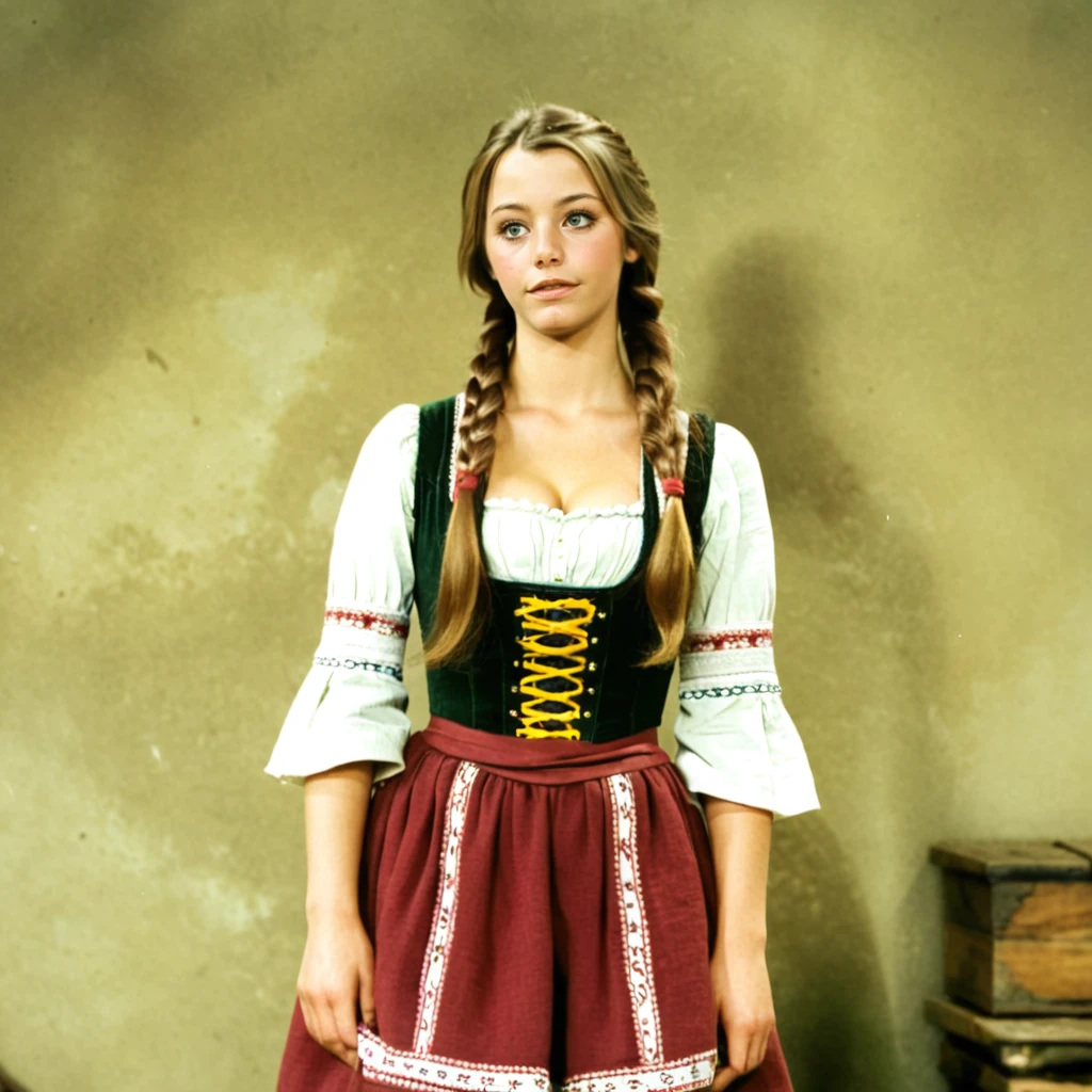 yednasus, long hair standing wearing a dirndl <lora:Susn Dey SDXL:1>