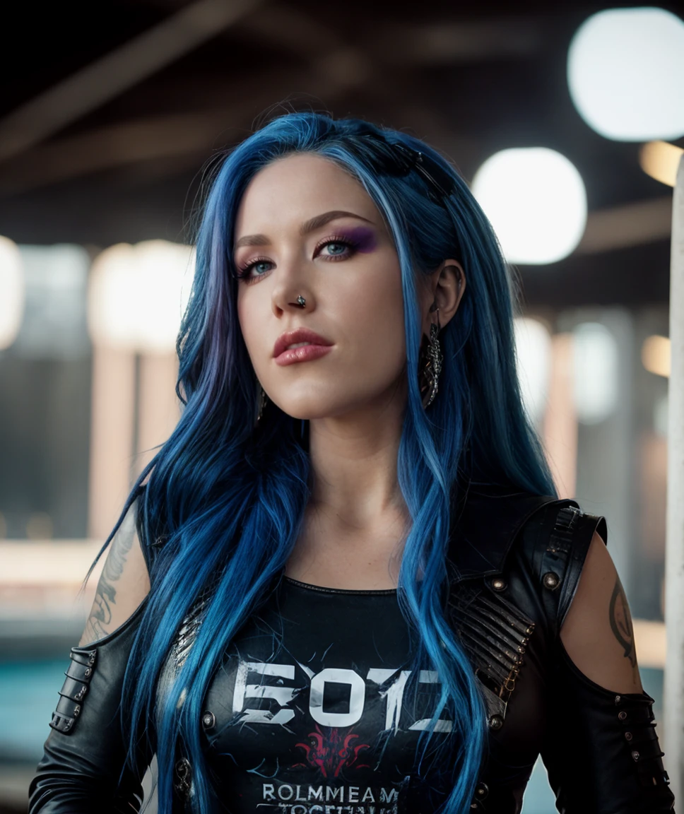 cinematic photo ,  award winning photo,      <lora:quiron_AlissaWhiteGluz_v7230_Lora:0.87> alissaWhiteGluz, Alissa White-Gluz, 1girl, solo, long hair, realistic, lips, looking at viewer . 35mm photograph, film, bokeh, professional, 4k, highly detailed