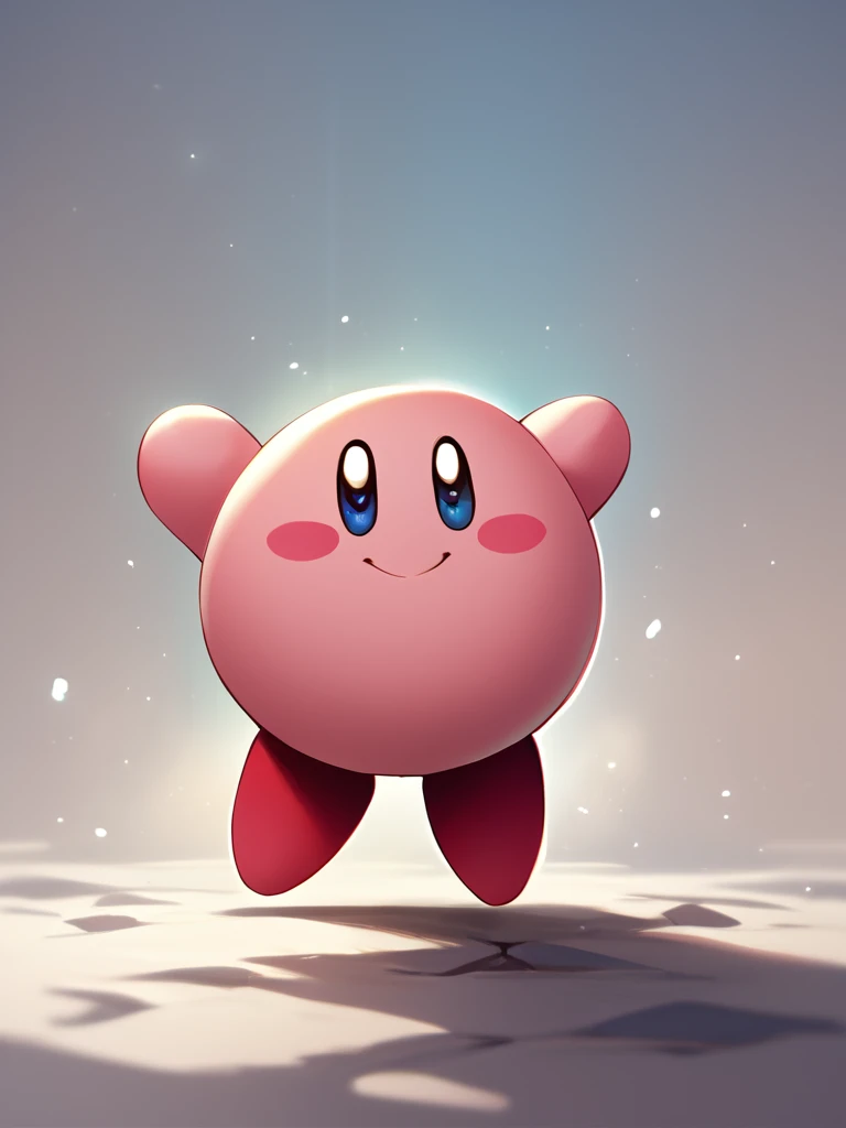 score_7_up, score_8_up, score_9, masterpiece, perfect face, high quality, source_cartoon, (solo,) <lora:Kirby_-_Nintendo:1>kirby, smile