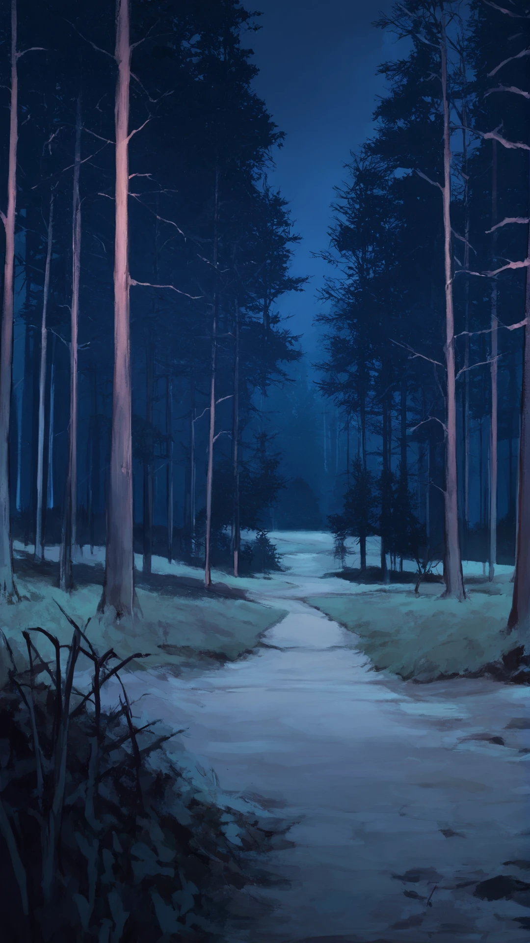 score_9, score_8_up, score_7_up, source_anime,
best quality, masterpiece, ultra detailed,
landscape, 
night, horror, dark colors, forest, 
amazing background, outdoors,
<lora:Everlasting_Summer_Vanilla_Backgrounds_by_GraffMetal:1>,