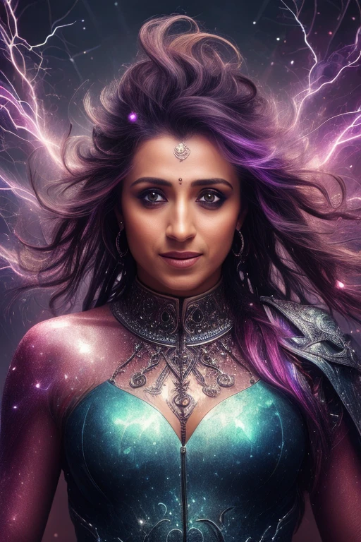 highly detailed image of trisha, beautiful hair, <lora:trisha_super_v1:.7>   <lora:PsionicMagic:.8>PsionicMagic, aura, lightning, portriat