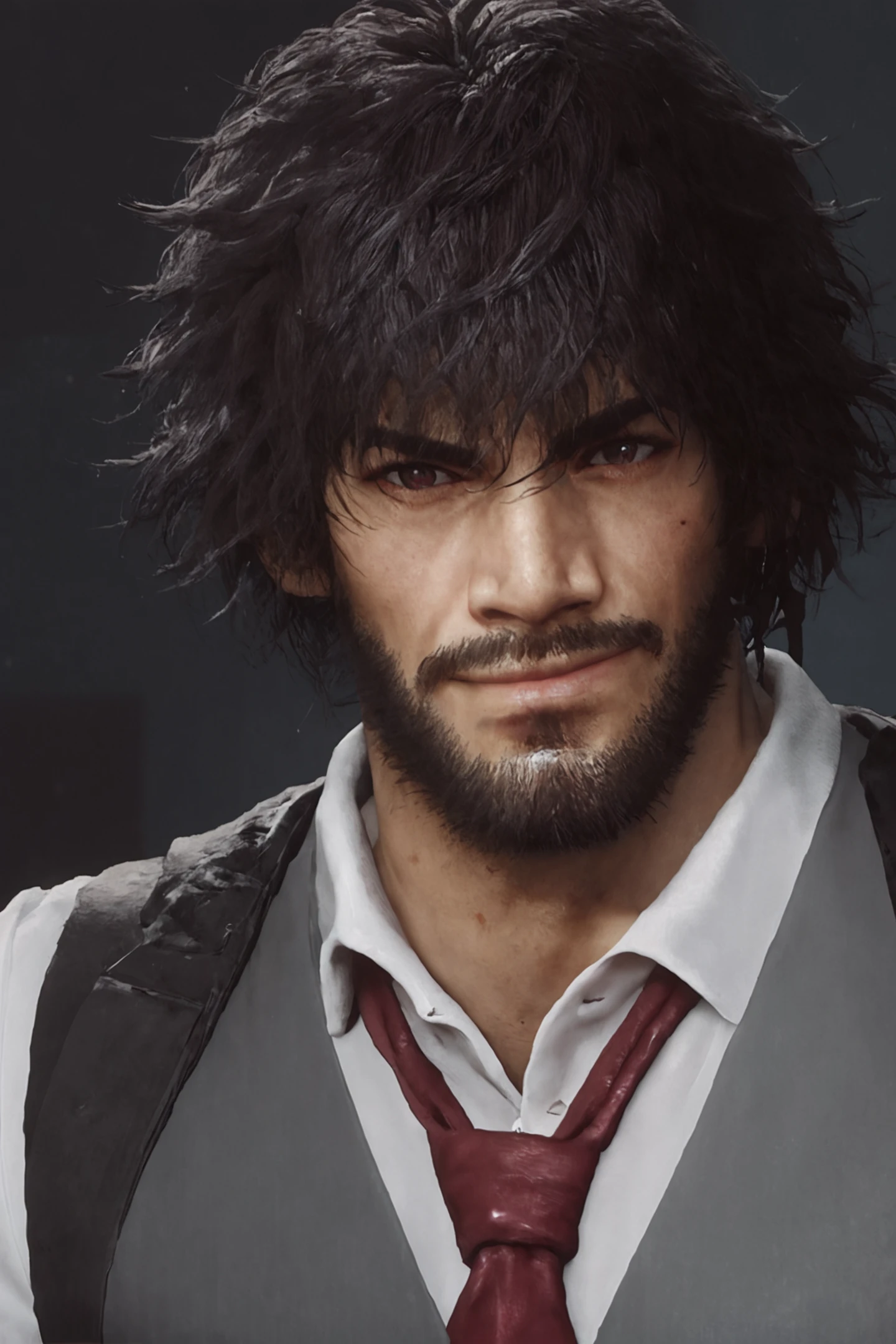 score_9, score_8_up, score_7_up, source_anime
marcosoliveira,beard, black eyes, detailed eyes,solo, muscular,  beard, ssolo, muscular, vest, white shirt, red tie, smirk, close up
<lora:detail:1><lora:Carlos_Oliveira_-_Residen_Evil_3:1> <lora:twilight:1>