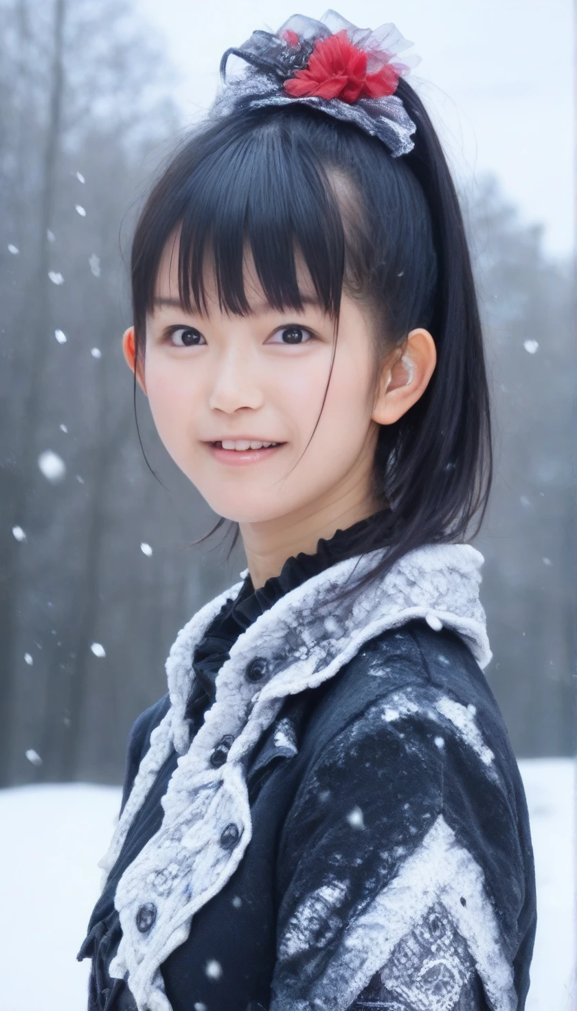 score_9,score_8_up,score_7_up,1girl, black hair, ponytail, detailed face, detailed eyes, looking at viewer,suzukaPNY,suzuka nakamoto,(smile:0.5),wearing a swater,outdoors,snowy,
<lora:suzukaPNY3:1>