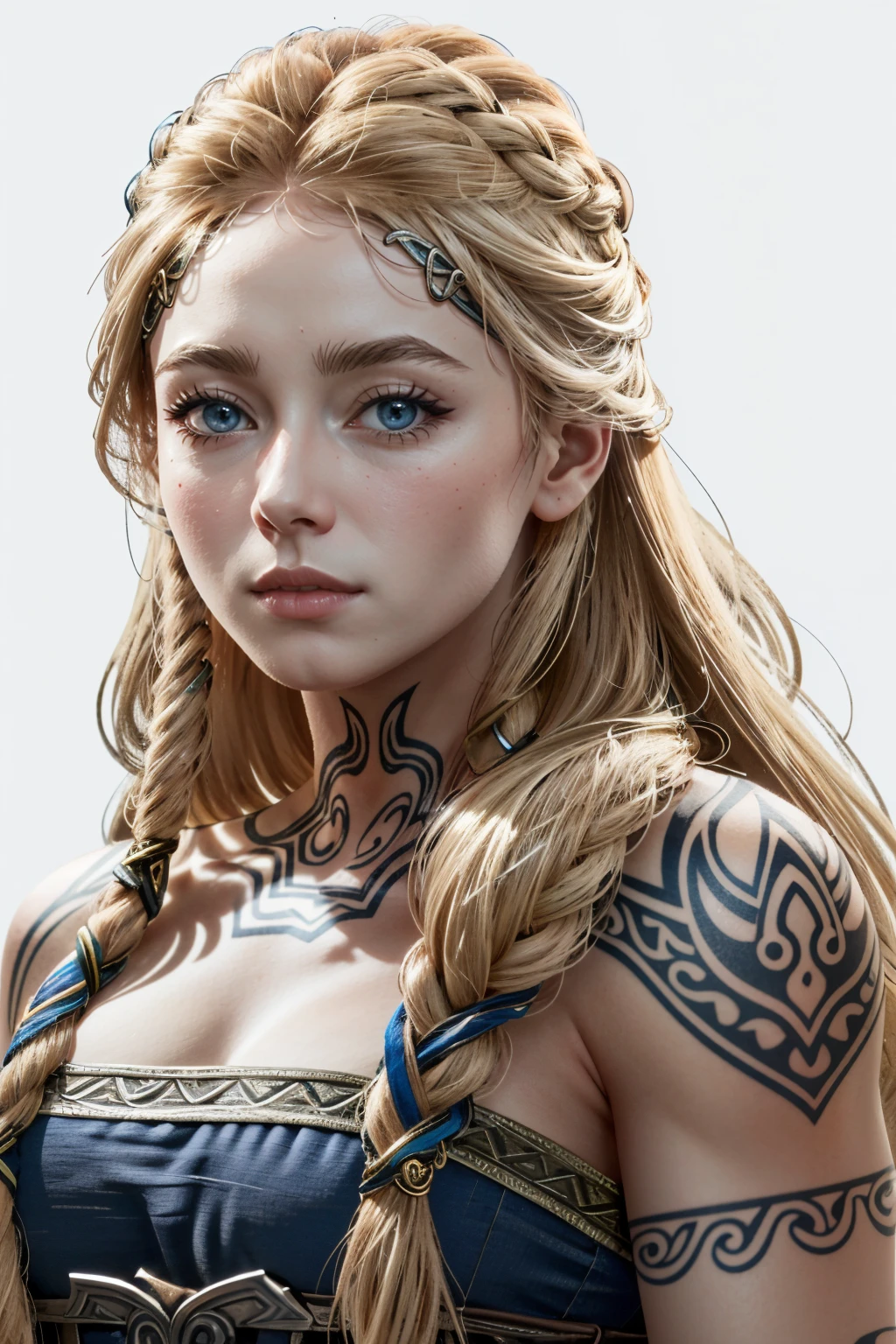 ((ultra detailed, masterpiece, absurdres))
 <lora:GOWSif:0.8>
GOWSif, 1girl, long hair, blonde hair, tattoo, simple background, portrait