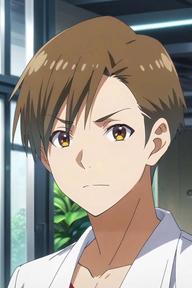 score_9, score_8_up, score_7_up, source_anime, rating_safe, intricate details, anime screencap, , official style, looking at viewer, , 1boy, solo, male focus, <lora:kanji_ike_pony:0.96>, kanji_ike, brown hair, brown eyes, short hair, , , <lora:sdxl_lightning_8step_lora:1>