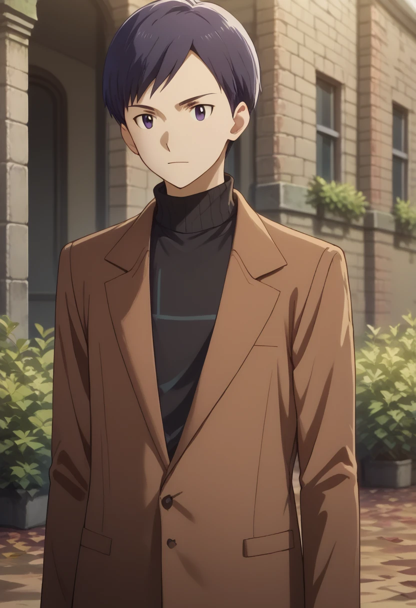 score_9, score_8_up, score_7_up, score_6_up, highly detailed, masterpiece, best quality,detailed,intricate details, amazing quality, best aesthetic, absurdres,source_anime,
ken ichijouji, dark blue hair, purple eyes, 1boy, male focus, solo, brown coat, sweater, turtleneck, day<lora:EMS-398504-EMS:1.000000>, <lora:EMS-373804-EMS:1.000000>