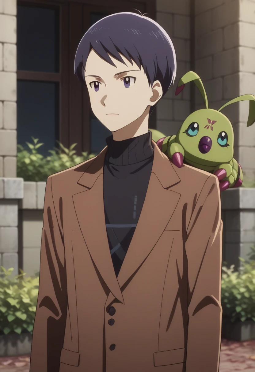 score_9, score_8_up, score_7_up, score_6_up, highly detailed, masterpiece, best quality,detailed,intricate details, amazing quality, best aesthetic, absurdres,source_anime,
ken ichijouji, dark blue hair, purple eyes, 1boy, male focus, solo, brown coat, sweater, turtleneck, digimon (creature), score_5_up<lora:EMS-398504-EMS:1.000000>, <lora:EMS-373804-EMS:1.000000>